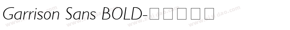 Garrison Sans BOLD字体转换
